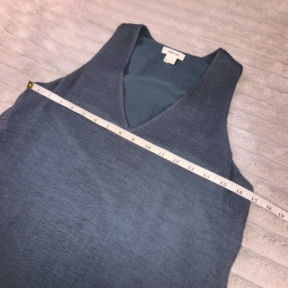 Helmut Lang Breeze Dress Small Dark Green Sheer Gauze Shift Slip Euro Summer - Picture 6 of 11